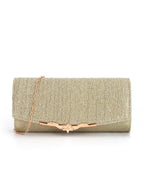 Metal veil pleated Clutch bag evening bag