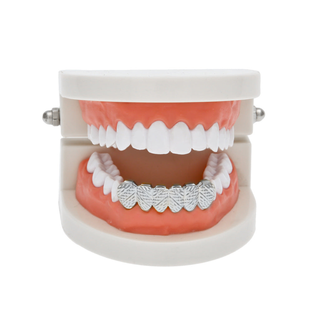 Hip-hop polished braces with gold electroplating by nowadaysfashion