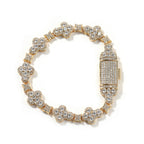 10mm cross flower star bracelet with micro-inlaid zircon by nowadaysfashion