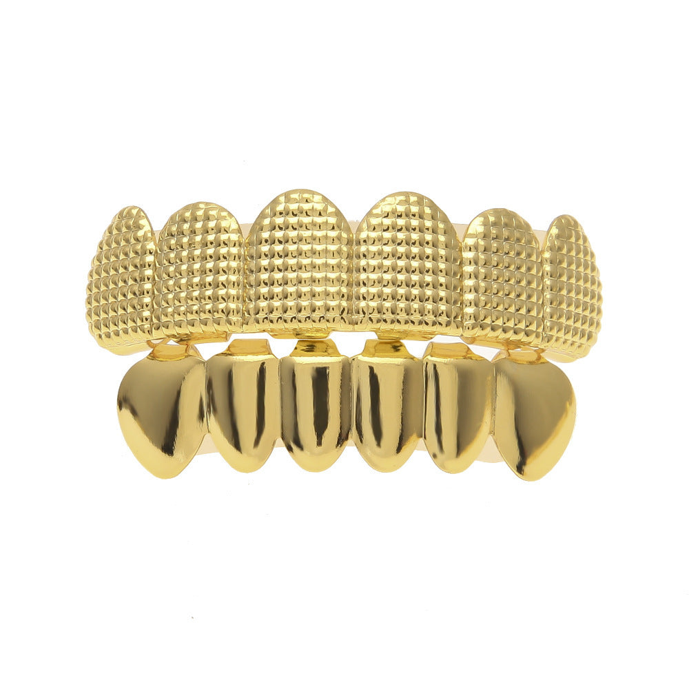 Hip-hop polished braces with gold electroplating by nowadaysfashion