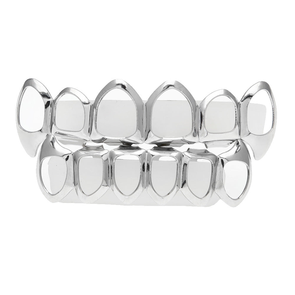 Hip-hop polished braces with gold electroplating by nowadaysfashion