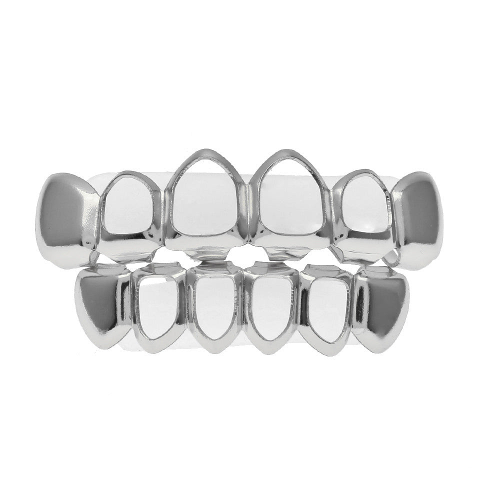 Hip-hop polished braces with gold electroplating by nowadaysfashion