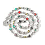 Hip-Hop Diamond-Encrusted 6mm Colored Gemstone Bracelet by nowadaysfashion
