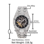 Hip Hop Full Diamond Hollow Case Mechanical Watch by nowadaysfashion