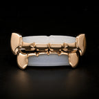 Hip-hop polished braces with gold electroplating by nowadaysfashion