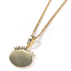 Hip-hop cartoon zircon spiky-head avatar necklace by nowadaysfashion