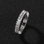Cool and handsome men's hip-hop diamond-encrusted five-piece ring set by nowadaysfashion