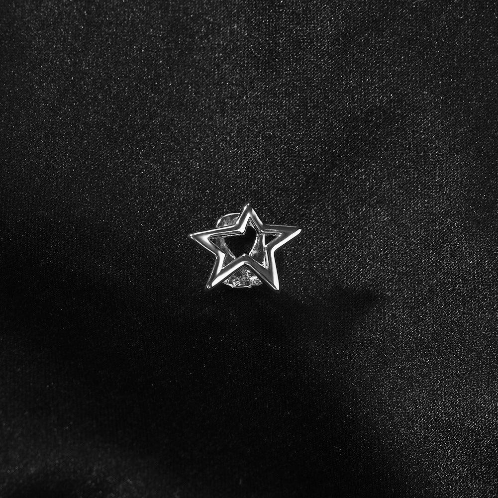 Hip-hop niche design hollow five-pointed star braces by nowadaysfashion