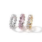 Hip-hop single-row heart-shaped zircon rings by nowadaysfashion