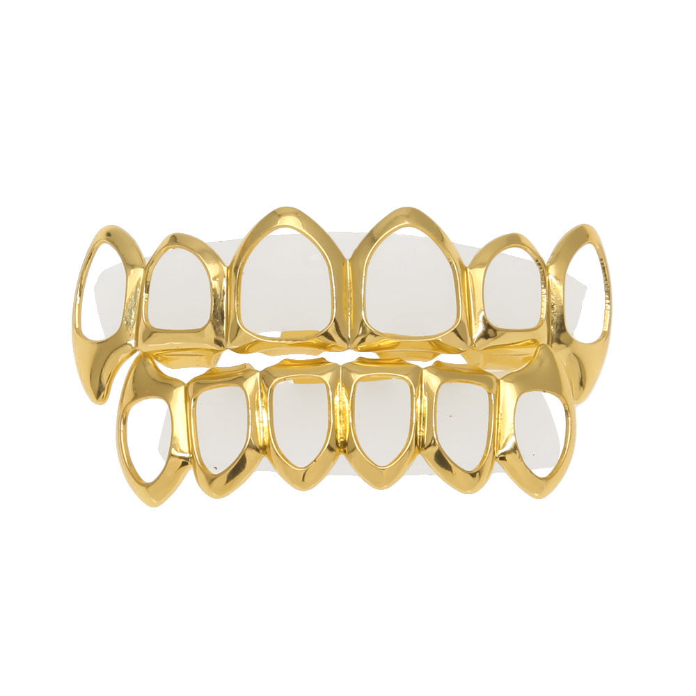 Hip-hop polished braces with gold electroplating by nowadaysfashion