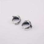 Retro feather sapphire open ring
