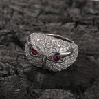 Hip-hop creative owl zircon-encrusted ring by nowadaysfashion