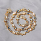 6mm blue colored gemstone bracelet with diamonds by nowadaysfashion
