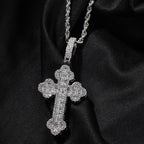 Hip-hop large diamond-encrusted cloud cross pendant by nowadaysfashion