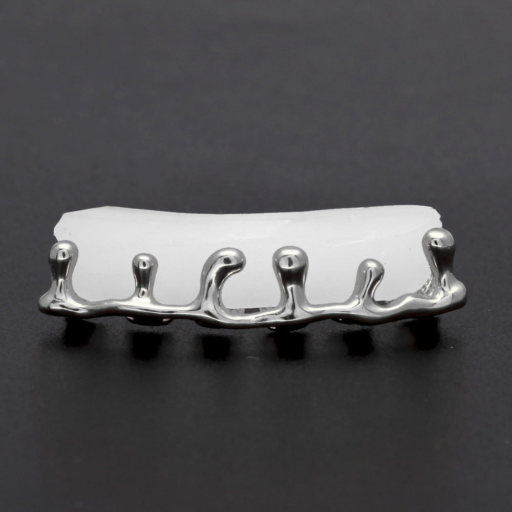 Hip-hop polished braces with gold electroplating by nowadaysfashion