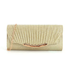 Pleated stitching chain crossbody Clutch Handbag