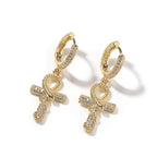 Hip-hop Anhe snake zircon earrings by nowadaysfashion