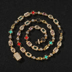 Hip-Hop Diamond-Encrusted 6mm Colored Gemstone Bracelet by nowadaysfashion