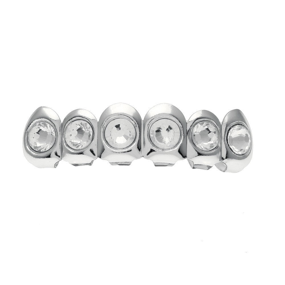 Hip-hop diamond-encrusted and gold-plated teeth grillz by nowadaysfashion