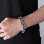 Very domineering retro double leopard men's bracelet
