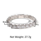 Hip-hop 9mm zircon-encrusted rock candy bracelet by nowadaysfashion