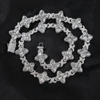 Hip-hop zircon colored infinite four-leaf clover bracelet by nowadaysfashion