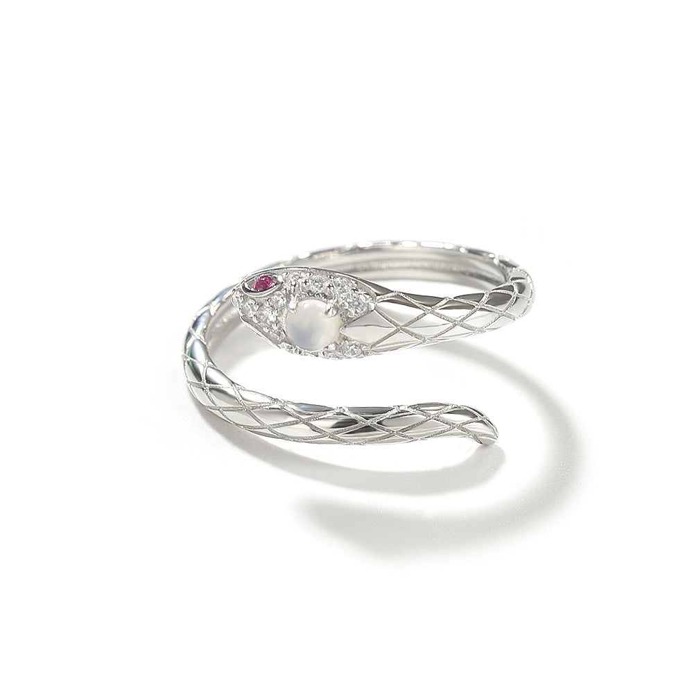 Zircon snake open ring by nowadaysfashion