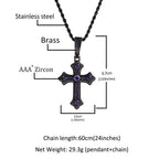 Hip-hop cross-shaped diamond Cubic Zirconia necklace by nowadaysfashion