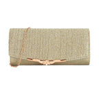 Metal veil pleated Clutch bag evening bag