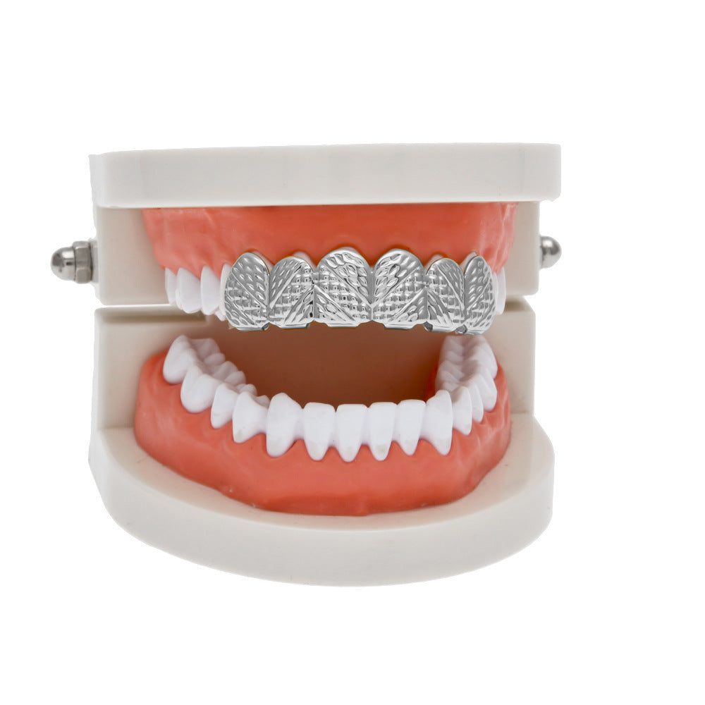 Hip-hop polished braces with gold electroplating by nowadaysfashion