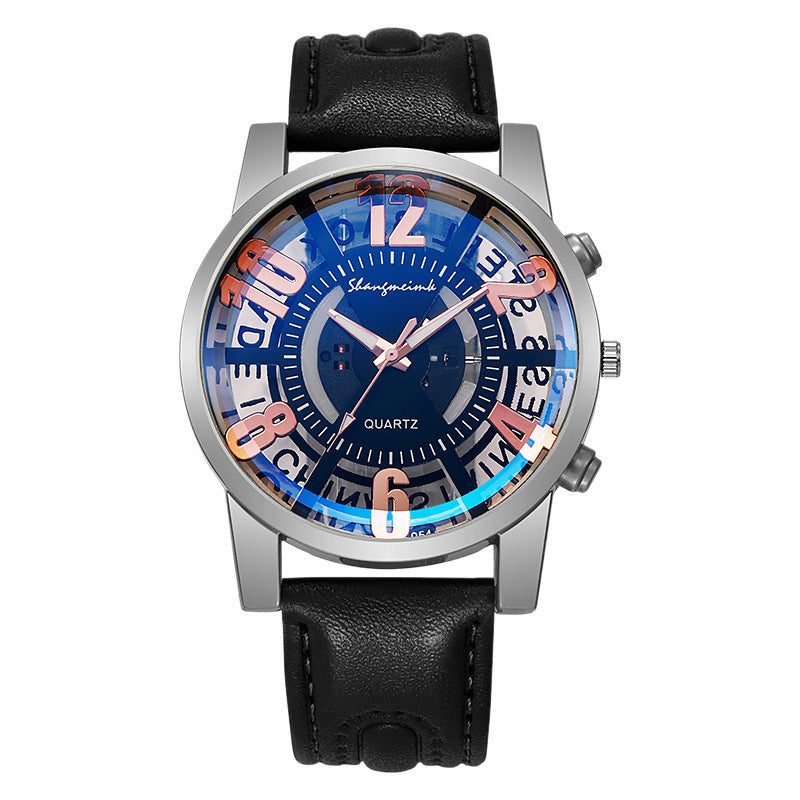 Large-dial, hollow-out blue-light men's watch. by nowadaysfashion