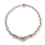 Hip-hop exaggerated spiky parasitic red-eyed thorn diamond-encrusted necklace by nowadaysfashion