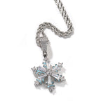 Winter rotating snowflake luminous oil drop pendant by nowadaysfashion