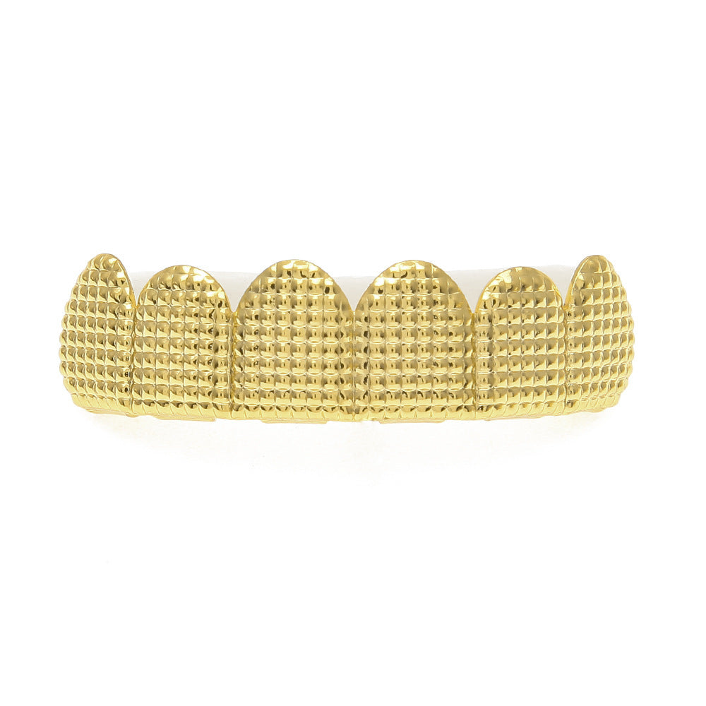 Hip-hop polished braces with gold electroplating by nowadaysfashion