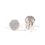 Hip Hop diamond-encrusted 925 silver stud earrings by nowadaysfashion