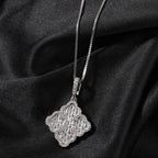 Full-diamond zircon four-leaf clover necklace by nowadaysfashion