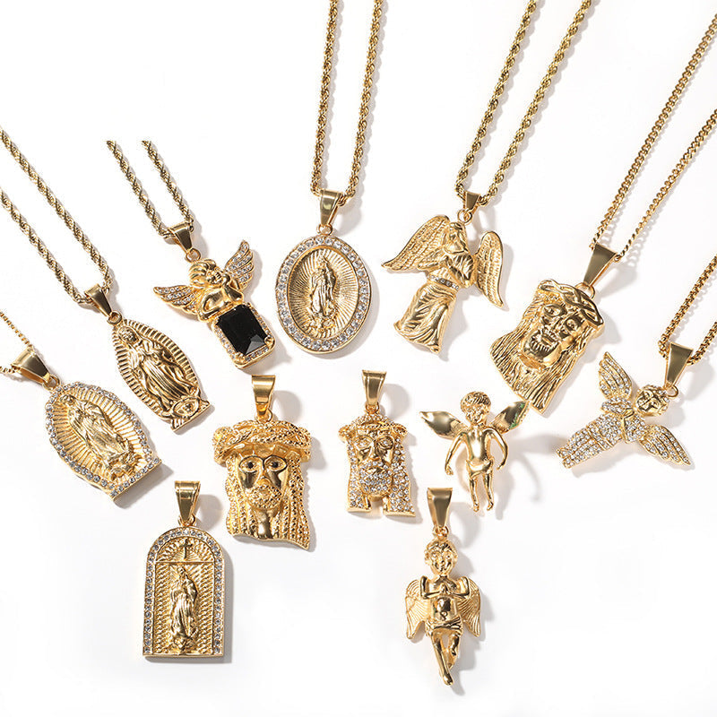 Hip Hop Winged Angel Pendant Necklace by nowadaysfashion