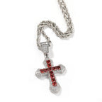 Blue Zircon Cross Hip-hop Necklace by nowadaysfashion