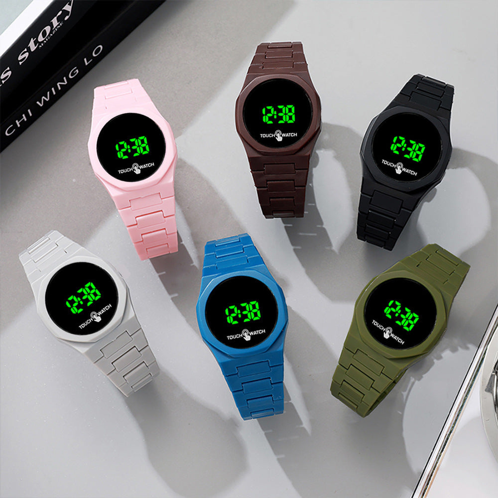 LED plastic covers and butterfly buckle watches for men and women. by nowadaysfashion