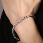 Hip-hop zircon-encrusted emerald color-matching tennis chain by nowadaysfashion