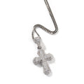 Gold-plated, diamond-encrusted mini cross necklace by nowadaysfashion
