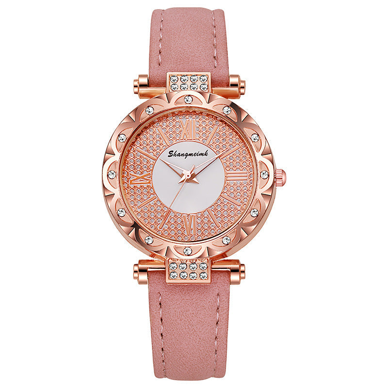 Korean-style quartz watch with a simple leather strap. by nowadaysfashion