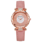 Korean-style quartz watch with a simple leather strap. by nowadaysfashion