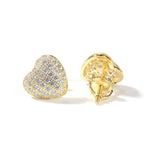 Hip Hop diamond-encrusted 925 silver stud earrings by nowadaysfashion