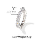 Cool and handsome men's hip-hop diamond-encrusted five-piece ring set by nowadaysfashion