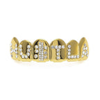 Hip-hop diamond-encrusted and gold-plated teeth grillz by nowadaysfashion