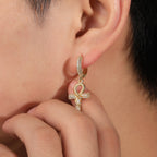 Hip-hop Anhe snake zircon earrings by nowadaysfashion