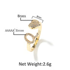 Hip-hop zircon-encrusted 26 English letters ring by nowadaysfashion