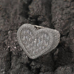 Hip-hop T-square heart-shaped zircon ring by nowadaysfashion