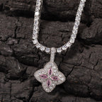 Cubic Zirconia Colorful Four-Leaf Clover Pendant by nowadaysfashion